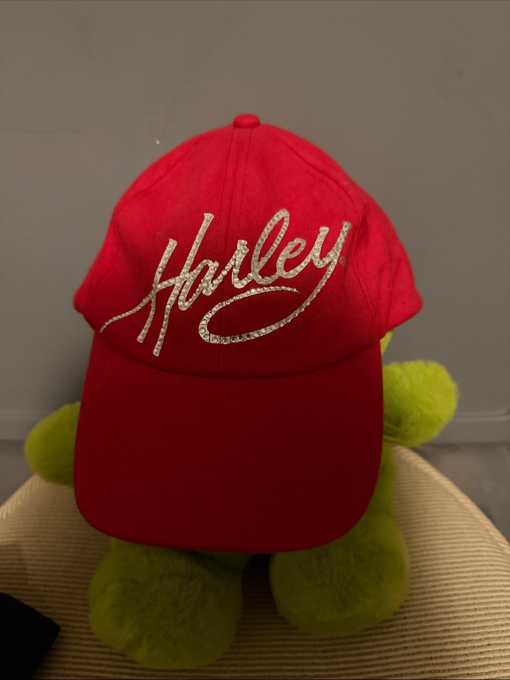 Harley-Davidson Red Cap with Silver Script